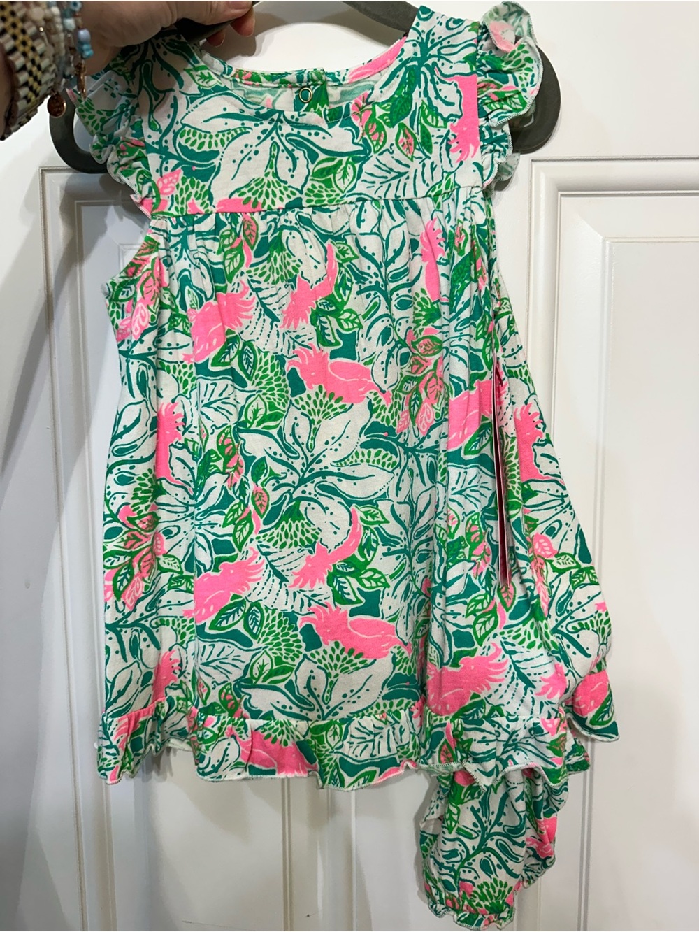Lilly Pulitzer Baby 18-24 month botanical green dress with bloomers NWT